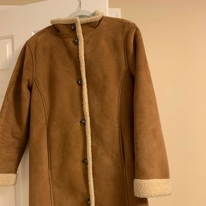 LL Bean Faux Suede Coat